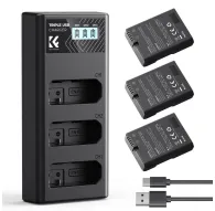 K&F Concept Nikon EN-EL14 Аккумулятор 1050mAh 3-Pack Зарядное УстройствоK&F Concept Nikon EN-EL14 Аккумулятор 1050mAh 3-Pack Зарядное Устройство