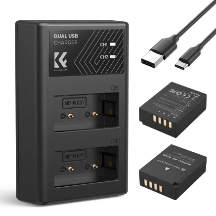 K&F Concept NP-W126 1300mAh Divu Akumulatoru Komplekts
