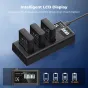 K&F Concept Nikon EN-EL14 Akumulators 1050mAh 3-Pack Lādētājs