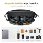 K&F Concept Sling Bag 12L Urban Wander 01 Zaļš