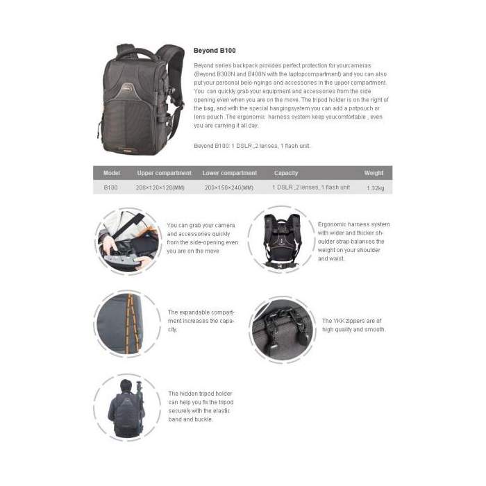Backpacks - Benro Beyond B100 foto backpack - quick order from manufacturer