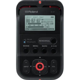 Roland R-07 (BK) - Ultra-portatīvs ierakstītājs ar Bluetooth, 96 kHz, 24-bit