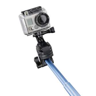 Sporta kameru aksesuāri - mantona hand tripod Selfy blue for GoPro etc. 20534 - ātri pasūtīt no ražotāja