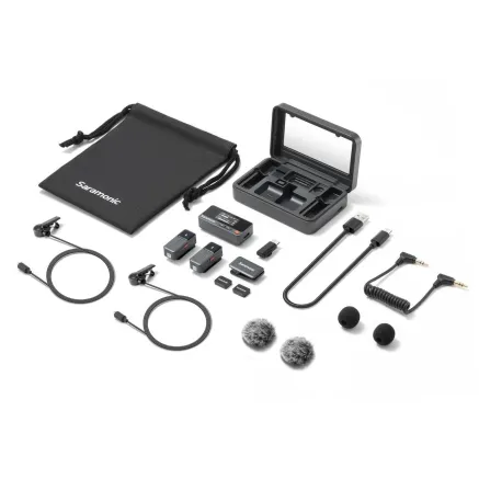 Saramonic Air 02 - Wireless microphone system with lavalier mic, 48 kHz 24-bit 