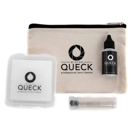 Mr. Queck Lens Cleaning Set - 30ml solution, 50 wipes, goat hair brush