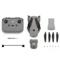 DJI Lito X1 bezpilota lidmašīnas pilns komplekts ar RC-N3 tālvadības pulti, rezerves propelēriem, gimbal aizsargu un papildinājumiem izvietots uz plaknes