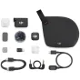 DJI Mic Mini 2 bezvadu mikrofons komplekts ar raidītāju, uztvērēju, putu vējsargu, magnētiskajām vāciņām, USB-C lādēšanas kabeli un 3.5mm audio kabeli