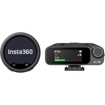 Bezvadu piespraužamie mikrofoni - Insta360 Mic Pro (1 TX + 1 RX) ar E-ink ekrānu - ātri pasūtīt no ražotāja