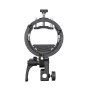 Godox S3 Speedlite Bracket with Bowens mount – compact flash mount for versatile lighting setups, featuring adjustable clamps, silicone grip pad, and 90° tilt angle for flexible flash positioning