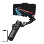 AOCHUAN XE Standarta gimbals ar pievienoto telefonu, demonstrējot 3 ass stabilizāciju un kontroles paneli gludai video ierakstīšanai