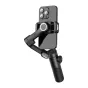 AOCHUAN XE Standard Gimbal with smartphone mounted, showcasing three-axis stabilization and zoom control in black design