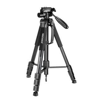 Neewer SAB264 aluminum tripod with panoramic head and monopod attachment, fully extended legs for stability in photography and videography