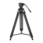 Neewer TP74 professional video tripod with fluid head, extended legs, and adjustable fluid head for smooth camera movements