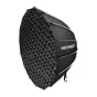 Neewer SF120Q 120cm parabolic softbox with hexadecagon pattern, black fabric, Bowens mount compatibility for professional studio lighting