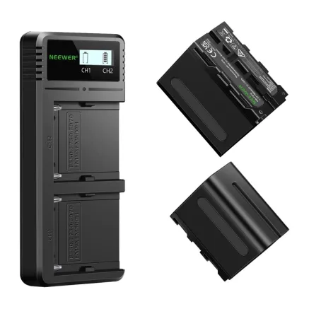 Dual-channel charger set and two NP-BX1 batteries Newell DL-USB-C for Sony