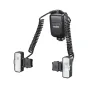 Двойная вспышка Godox Macro TTL MF T76C для Canon, две независимые головные вспышки с TTL и HSS, соединенные с блоком управления через спиральные кабели.