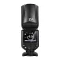 Вспышка Neewer Z2-N TTL для Nikon камер - вид сзади с подсвеченным интерфейсом управления и регулируемыми настройками