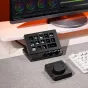 Ulanzi D200X All-in-One Creative Deck with customizable LCD keys and encoders, connected to a monitor for video editing workflow