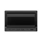 Ulanzi D200X rear view showing 8-in-1 docking station with HDMI, USB-C, USB-A, SD, and TF card slots for video editing and streaming control panel