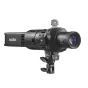 GODOX RS100R RGB LED video light with SP36K 36-degree spotlight lens mounted on AD E2 holder for professional video lighting