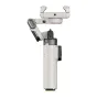 AOCHUAN M3 Pro stabilizators ar RGB apgaismojumu – augšup skatīta izstiepta mobilā telefona stabilizatora skats ar telefona turētāju un vadības pogu gludai uzņemšanai un AI sekošanai