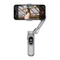 AOCHUAN X Gimbal with smartphone in use, showcasing 3-axis stabilization and built-in lighting for professional video recording.