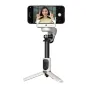 AOČUAN M1 Pro stabilizators ar RGB apgaismojumu, montēts viedtālrunis selfiju un video uzņemšanai uz trijkāja statīva