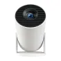 Magcubic HY300PRO projector with 200 ANSI lumens and 720p resolution, showcasing a compact design and built-in speaker from the front view.