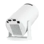 Magcubic HY300PRO projector rear view with USB, HDMI, and power ports for versatile connectivity and compact design