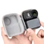JJC HSCC DJNO GRAY aizsargkāts DJI Osmo Nano ar mīkstu velūra iekšpusi, atvērtā redzējumā, kamera ietilpst un objektīva izgriezums drošai glabāšanai