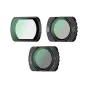 JJC F PK3 filter set for DJI Osmo Pocket 4/3 featuring CPL, ND2-32 variable, and Black Diffusion 1/4 filters in magnetic frames