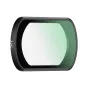 Tuvplāns JJC F PK4WA filtram DJI Osmo Pocket 4/3, ar zaļganu lēcu un melnu rāmi, kas izgatavota no augstas kvalitātes optiskā stikla.