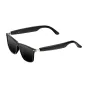 COLMi M01Pro AI UV smart sunglasses with integrated Bluetooth audio and touch panel on the temple arm, featuring a sleek design and dark-tinted lenses.