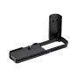 JJC HG S9 Black aluminum camera hand grip with Arca Swiss compatibility, side view showing battery and memory card access