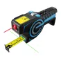 Mileseey DTX 10 laser distance measurer with a 100m tape measure, extended tape, and active laser beam for precise distance measurement up to 100 meters