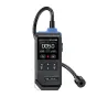FNIRSI FPM-02 illuminance meter with color TFT display, measuring light intensity up to 99,990 lux, temperature, and humidity, featuring a detachable probe and backlit screen for clear readings in various lighting conditions.