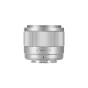 Объектив Viltrox AF 56мм f/1.7 для Fuji X с серебристым корпусом и автофокусировкой STM, идеален для портретов и пейзажей