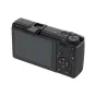 Ricoh GR IV camera rear view with black JJC hot shoe cover protecting the flash shoe area from scratches and dust