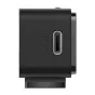 Компактный свет Ulanzi DG01 Cube Mini Light черного цвета вид сзади с креплением под холодный башмак и портом Type-C