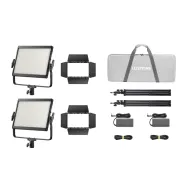 Комплект Godox LP600R K2 Litemons из двух RGB LED-панелей с рассеивателями, барндорами, кабелями питания, адаптерами и прочным переносным кейсомКомплект Godox LP600R K2 Litemons из двух RGB LED-панелей с рассеивателями, барндорами, кабелями питания, адаптерами и прочным переносным кейсом