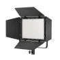 Панель RGB-света Godox LP600R K2 с регулируемыми барндорами, вид спереди, черный корпус, портативный дизайн