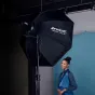 Студийная вспышка Westcott FJ400 SE 400Ws с софтбоксом ClickBox Octa 42 в профессиональной фотостудии