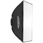 Westcott ClickBox 2x3 softbox with Bowens S mount for professional portrait and video lighting, featuring a reflective silver interior and a foldable frame for easy setup