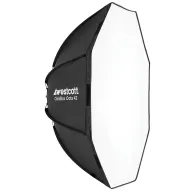Westcott ClickBox Octa 42 softbox with Bowens S mount for professional photography lighting, featuring a white diffusion panel and reflective silver interior.Westcott ClickBox Octa 42 softbox with Bowens S mount for professional photography lighting, featuring a white diffusion panel and reflective silver interior.