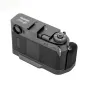 JJC TA XHALF black camera grip with thumb rest for Fujifilm X half-frame cameras, featuring cold shoe mount and silicone protection on hot shoe contact area