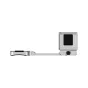 JJC TA GFX100RF silver aluminum thumb grip with cold shoe mount, ergonomic side view