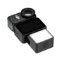 Компактный мини-свет JJC LED NANO для камеры DJI Osmo Nano с магнитным быстрозажимным креплением, вид спереди с подсветкой панели и компактной конструкцией
