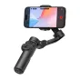 Стабилизатор AOCHUAN X2 Standard с установленным смартфоном, демонстрирующий выдвинутую руку и режим активной записи для плавной стабилизации видео