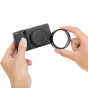 JJC AR GR4 aluminum lens adapter for Ricoh GR IV camera with Ricoh GW 4 lens compatibility - close-up view of the adapter and camera lens assembly