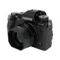 JJC LH JXF23M2 black lens hood for Fujifilm XF 23mm and 27mm lenses featuring magnetic attachment and anti-reflection coating